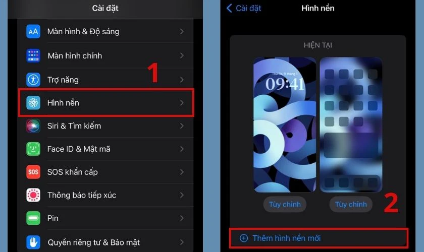 Cài đặt hình nền Trái Đất cho iPhone iOS 16