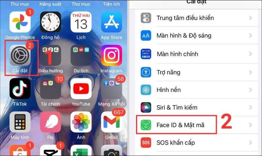 lưu ý kiểm tra face id trước khi mua