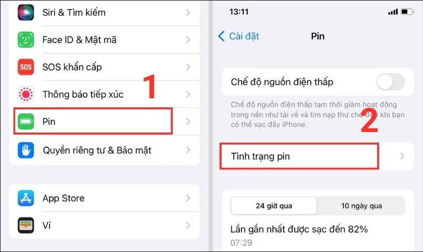 kinh nghiệm kiểm tra tình trạng pin khi chọn mua iphone cũ