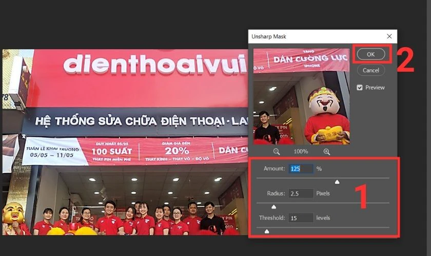 Cách tăng độ sắc nét ảnh trên Photoshop