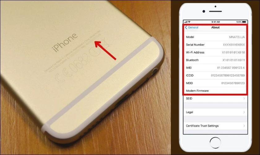 lưu ý kiểm tra số imei