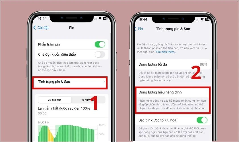 phân tích tình trạng pin điện thoại