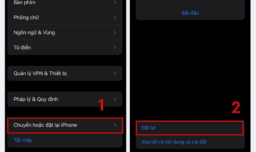 kh&ocirc;i phục c&agrave;i đặt gốc tr&ecirc;n iphone