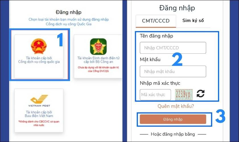 tra cứu m&atilde; định danh tr&ecirc;n điện thoại