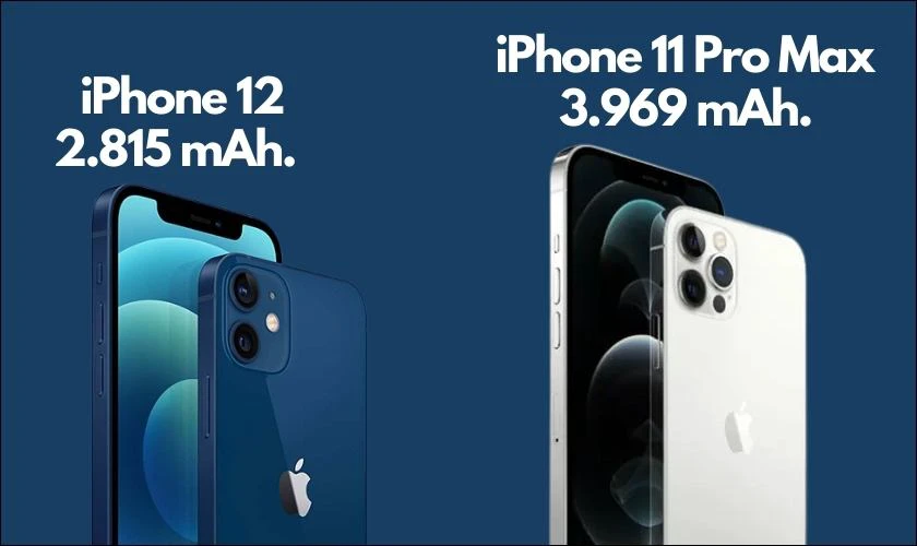 pin của iphone 12 và 11 pro max