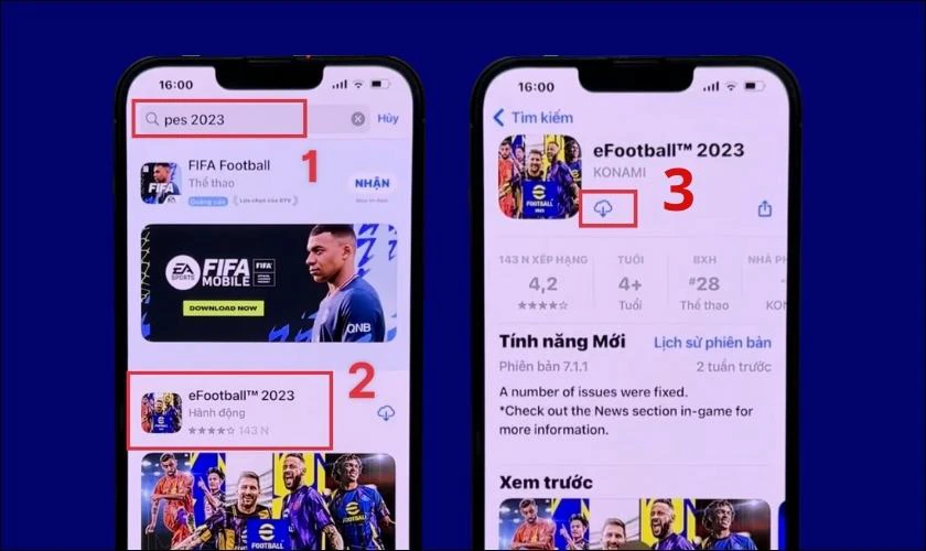 tải pes 2023 - efootball 2023 ios