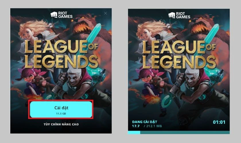cài đặt riot client