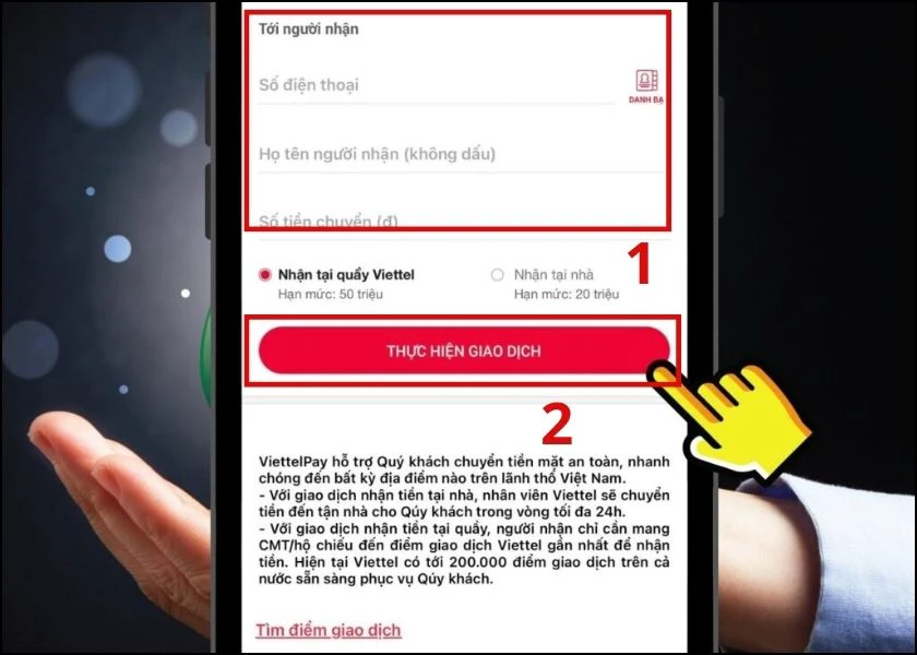 viettel money chuyển tiền mặt si&ecirc;u dễ