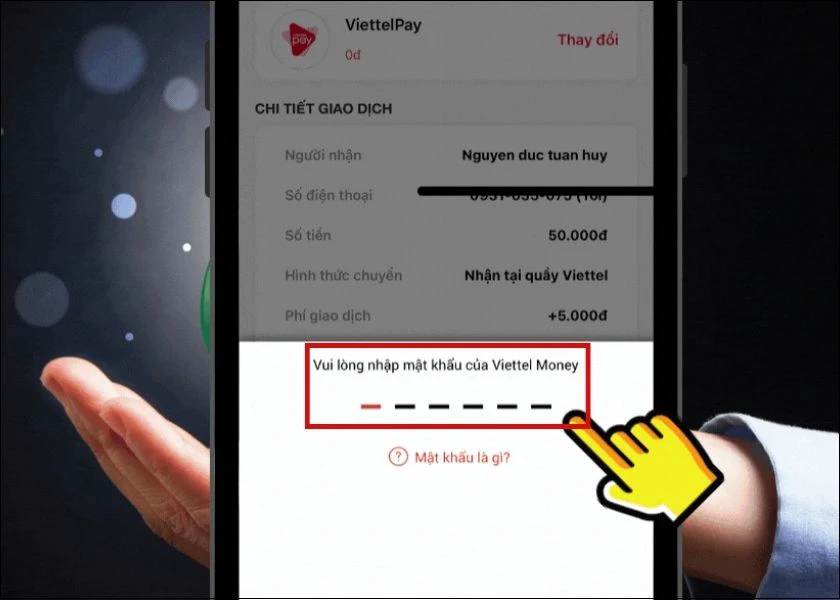 viettel money chuyển tiền mặt chỉ tr&ecirc;n điện thoại