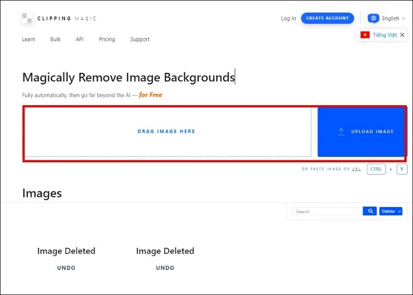 Clippingmagic.com x&oacute;a ph&ocirc;ng online v&agrave; thay nền