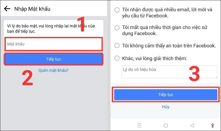 v&ocirc; hiệu ho&aacute; tạm thời trang fb tr&ecirc;n điện thoại