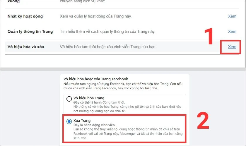 gỡ bỏ fanpage fb vĩnh viễn tr&ecirc;n m&aacute;y t&iacute;nh