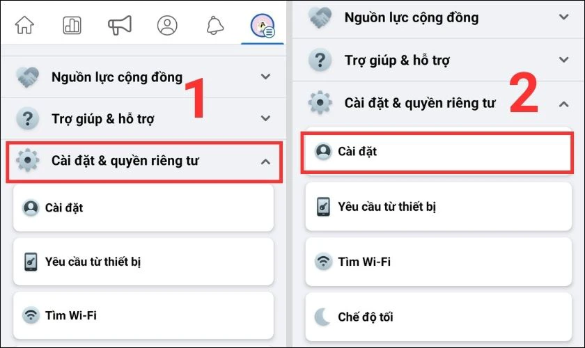 c&agrave;i đặt trang facebook