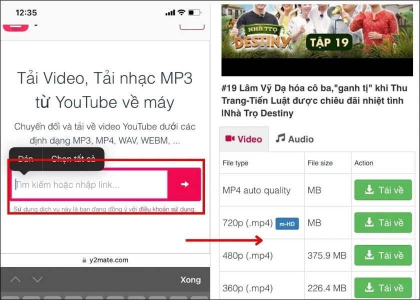 y2mate.com kh&ocirc;ng cần đăng k&iacute; vẫn dễ d&agrave;ng tải nhạc v&agrave; video