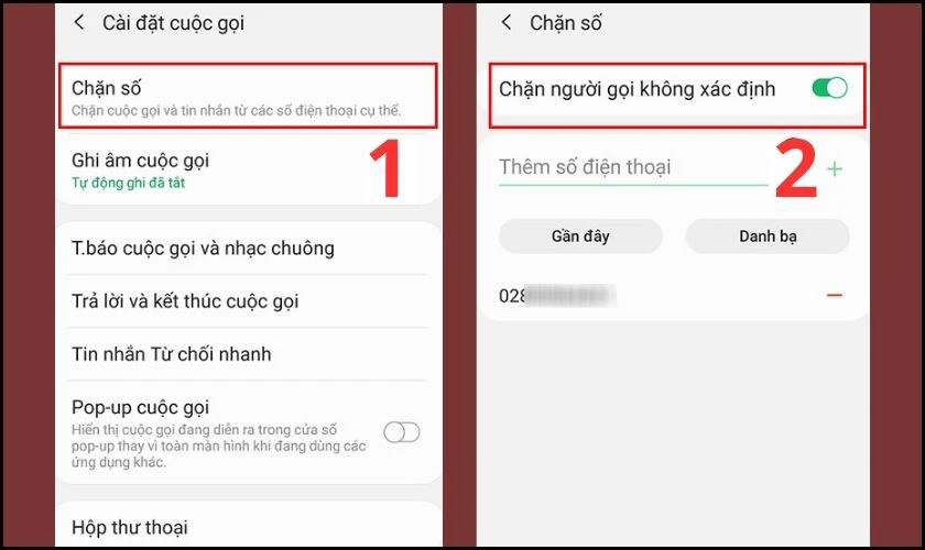 cách chặn số điện thoại lừa đảo không xác định