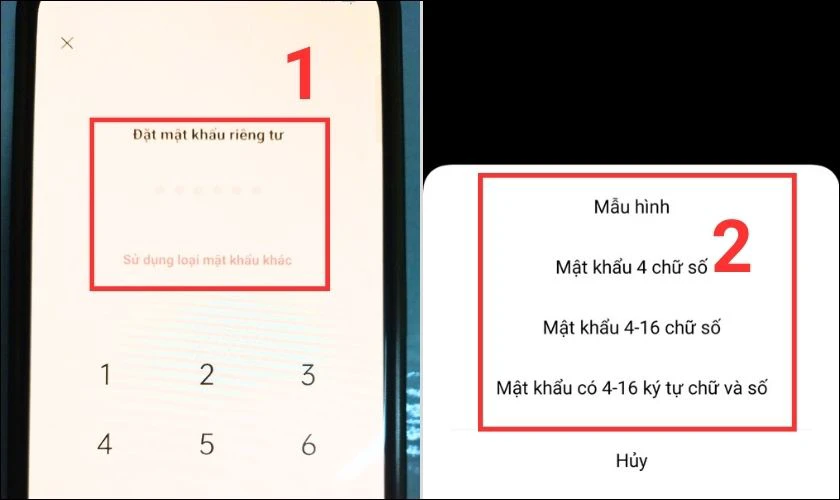 đặt password cho oppo