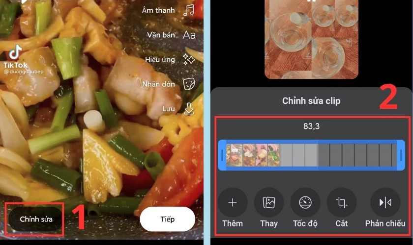điều chỉnh thời lượng video trước khi post 