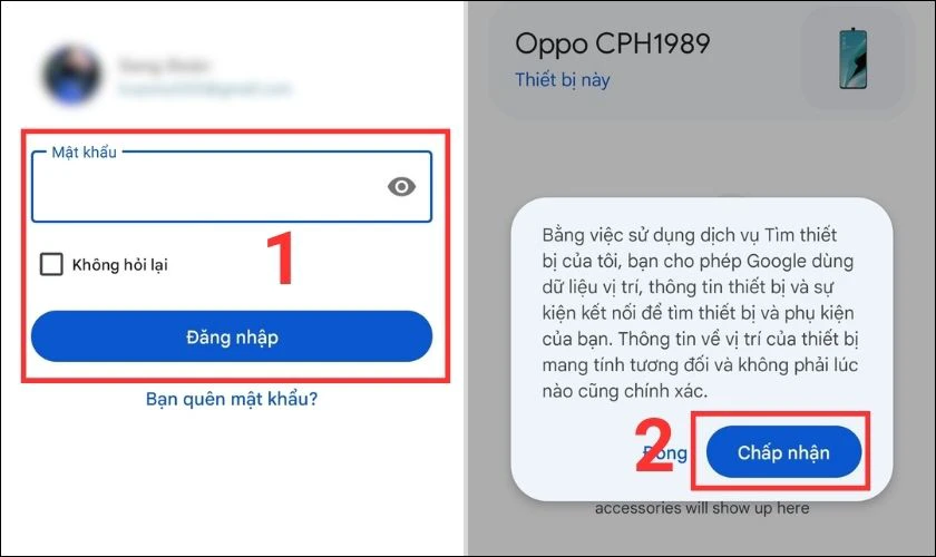 định vị thiết bị android bằng find my device