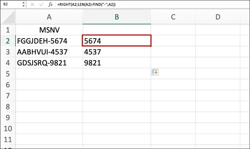 kết hợp 2 h&agrave;m right v&agrave; find 