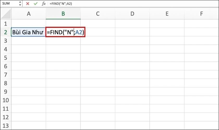 c&aacute;ch &aacute;p h&agrave;m find trong excel