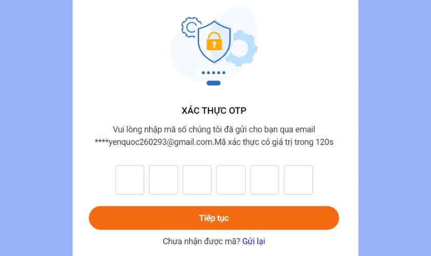 lấy lại mật khẩu bằng m&atilde; x&aacute;c thực otp