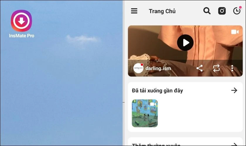 ứng dụng tải video instagram kh&ocirc;ng logo về android