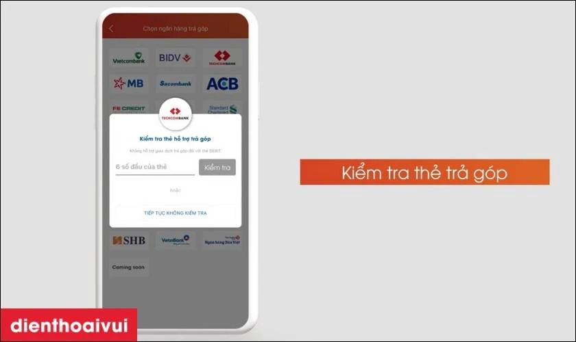 Kiểm tra thẻ t&iacute;n dụng