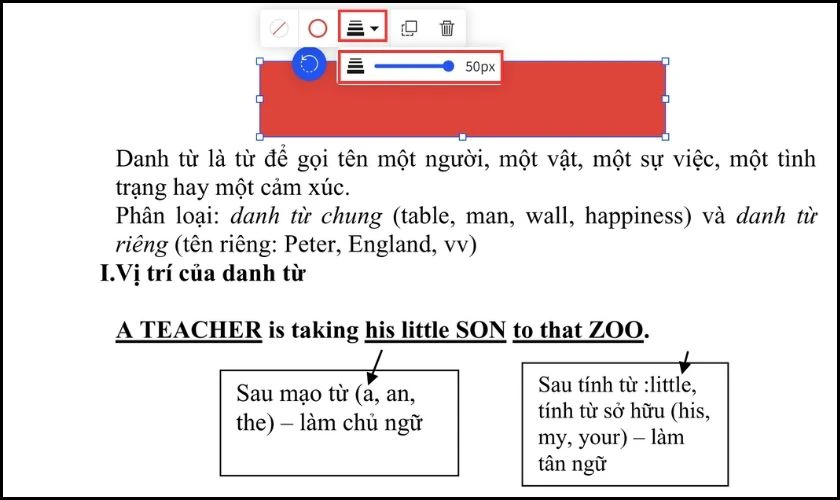 chọn độ dày cho hình