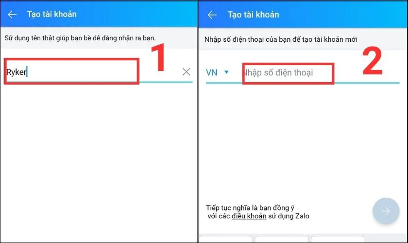 cách đăng ký tài khoản zalo mới từ số cũ