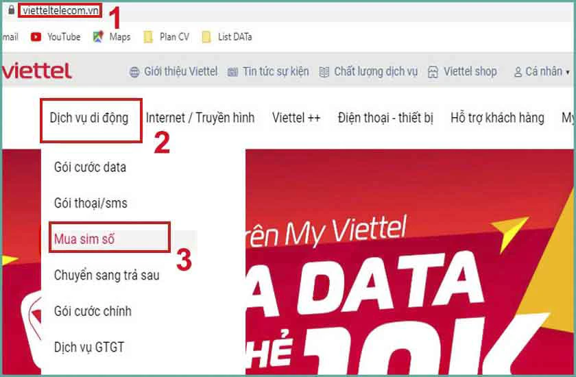 mua sim số đẹp tại website viettel