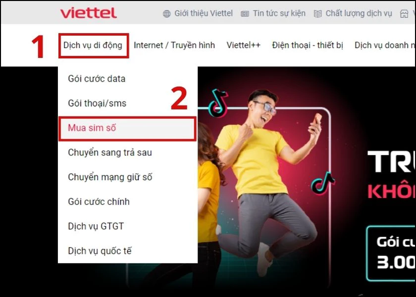 mua online tr&ecirc;n web của viettel