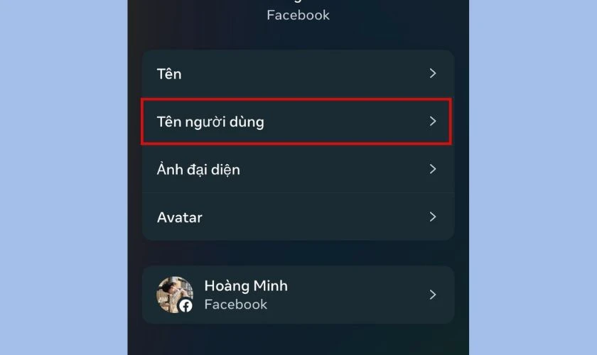 các thao tác chỉnh sửa link facbook trên iphone