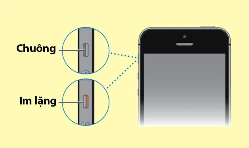 tắt &acirc;m b&agrave;n ph&iacute;m iphone bằng n&uacute;t gạt