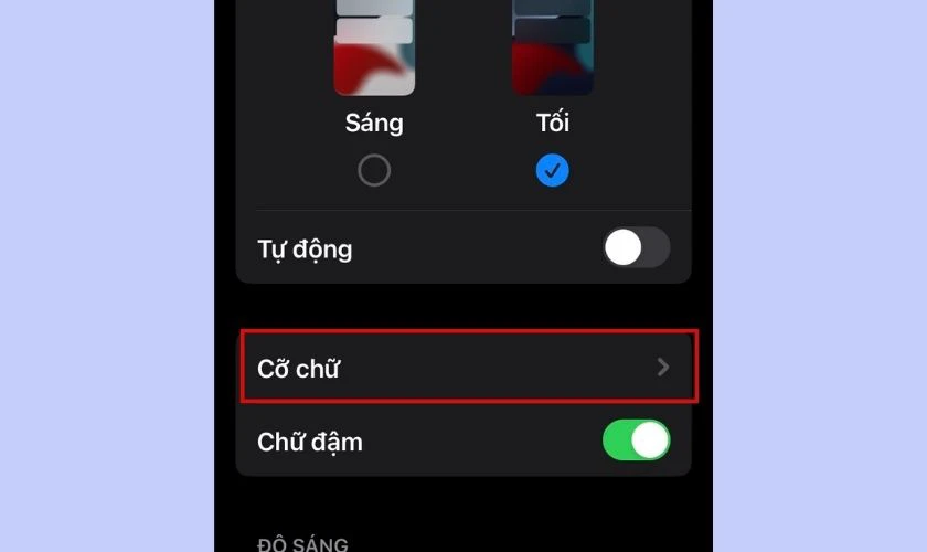c&aacute;ch điều chỉnh cỡ chữ iphone