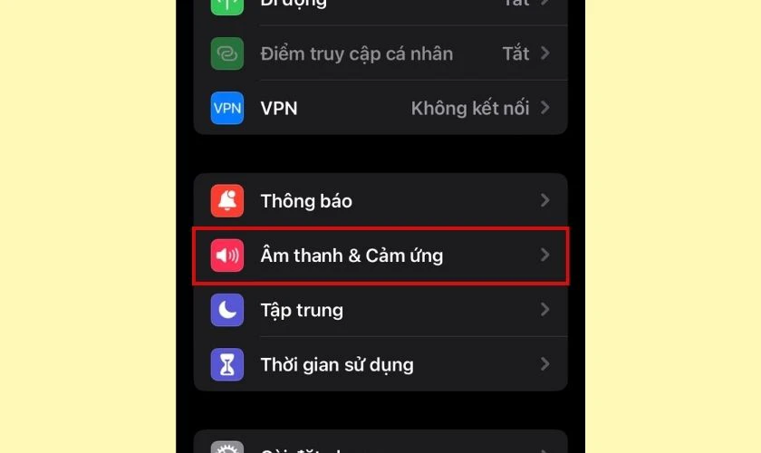 giao diện mục &acirc;m thanh & cảm ứng