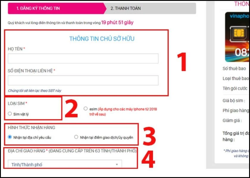 hướng dẫn đăng k&yacute; mua sim đầu số 082 nhanh ch&oacute;ng