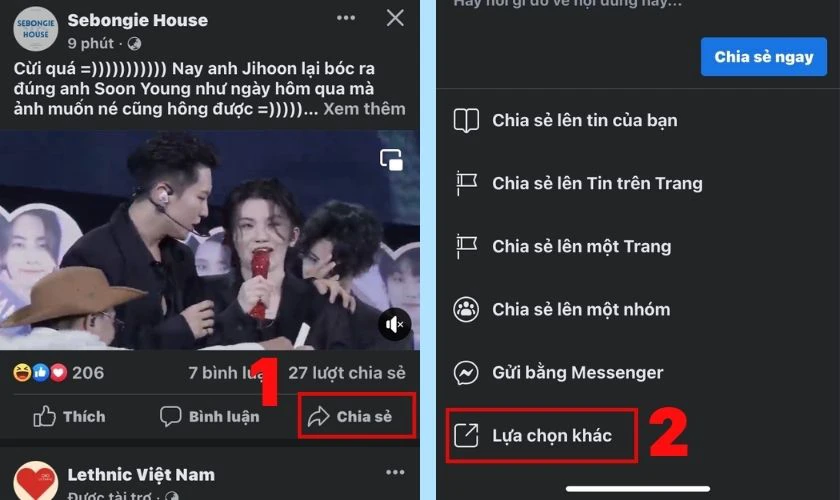c&aacute;ch gửi đường link b&agrave;i viết facebook cho người kh&aacute;c 