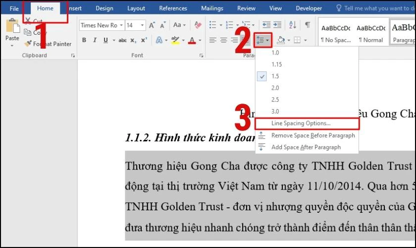 c&aacute;ch thay đổi khoảng c&aacute;ch d&ograve;ng trong word 