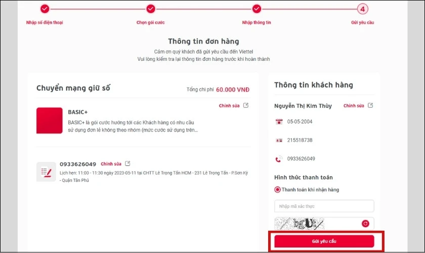 cách đổi đầu số sim viettel từ vietnamobile