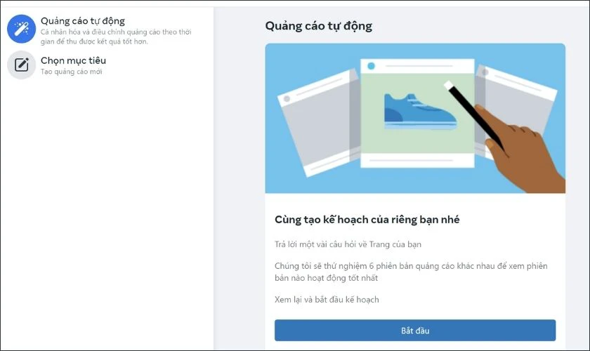 Tính năng tạo chiến dịch quảng cáo