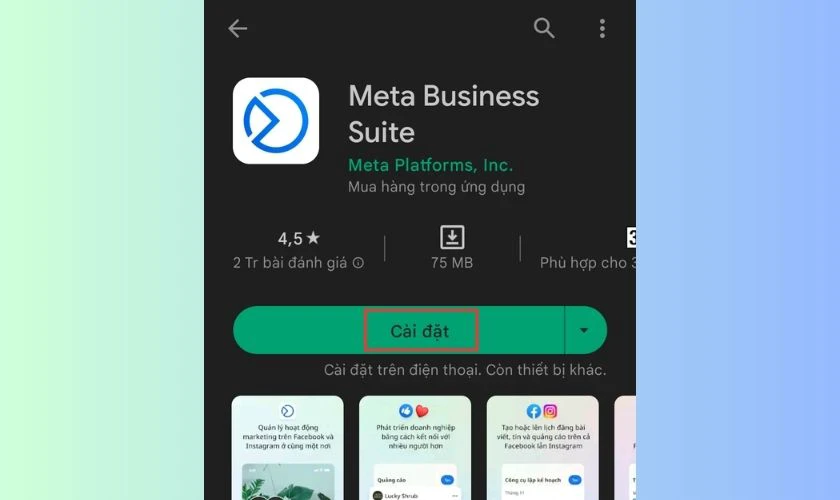 tải meta business suite cho Android