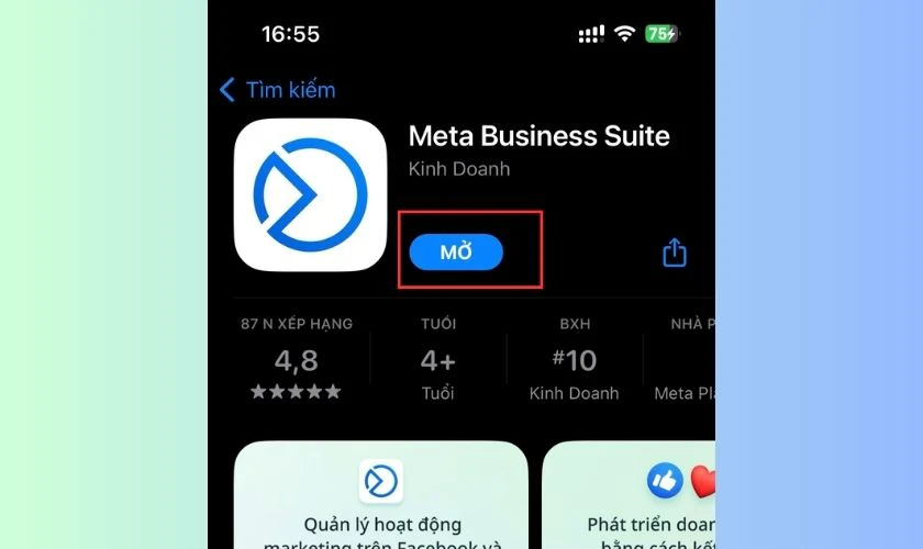 cách tải meta business suite cho ios