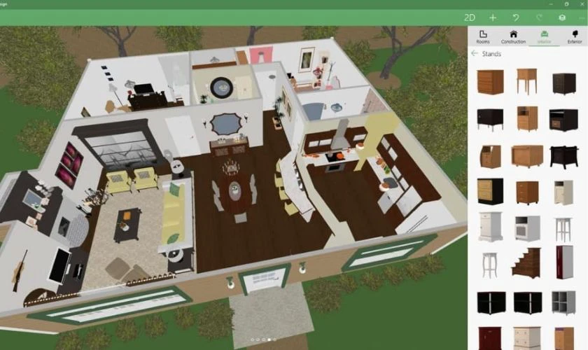 phần mềm thiết kế nh&agrave;, nội thất 3D miễn ph&iacute;, chuy&ecirc;n nghiệp Planner 5D