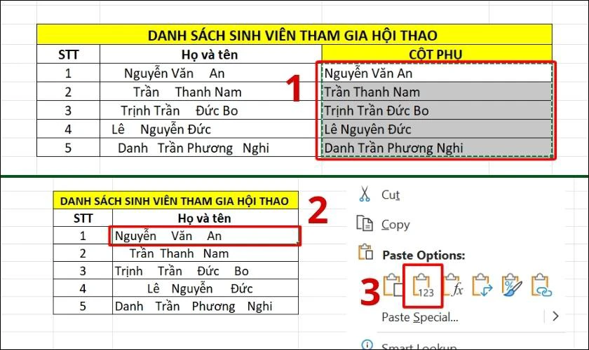 copy c&ocirc;ng thức trong excel