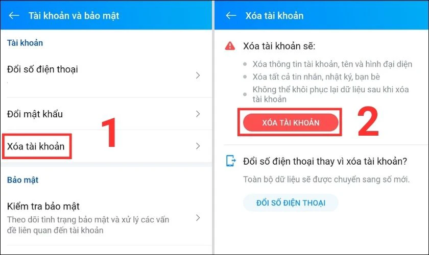 x&oacute;a t&agrave;i khoản zalo khi kh&ocirc;ng c&ograve;n quyền kiểm so&aacute;t