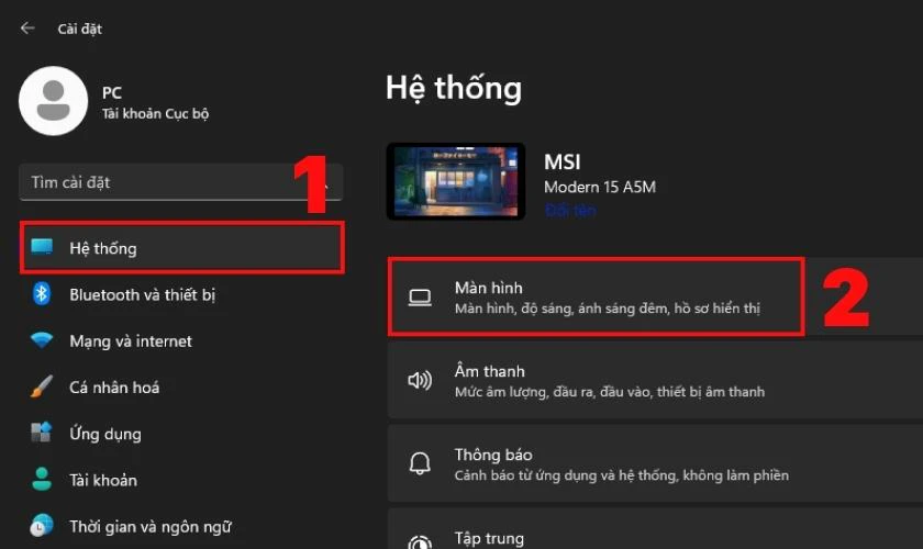 C&aacute;c bước thay đổi tần số qu&eacute;t để sửa lỗi m&agrave;n h&igrave;nh laptop bị giật