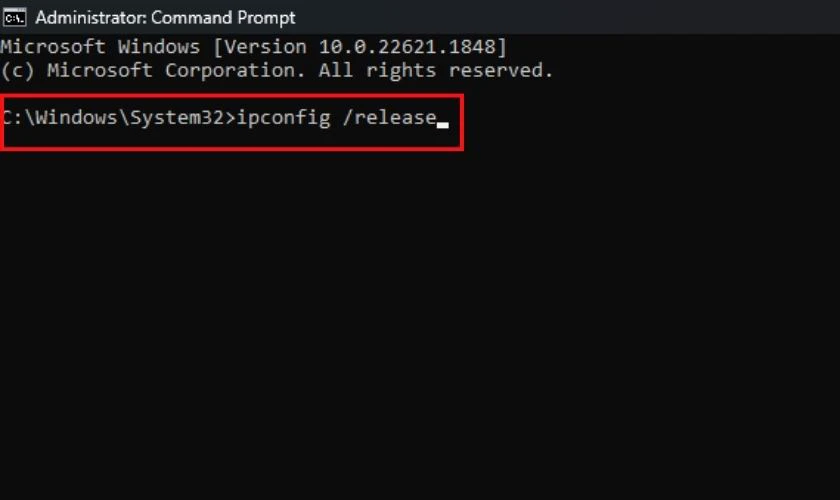 Giao diện làm mới địa chỉ IP
