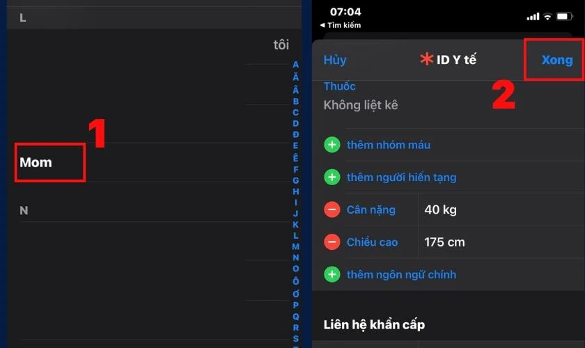 Chọn một số điện thoại để SiRi liên lạc t