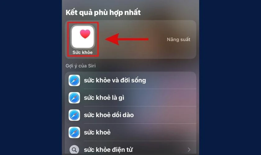 Truy cập vào ứng dụng Sức khỏe
