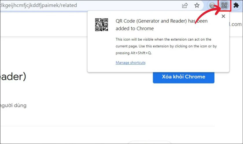 hướng dẫn c&aacute;ch d&ugrave;ng tiện &iacute;ch qr code tr&ecirc;n chrome